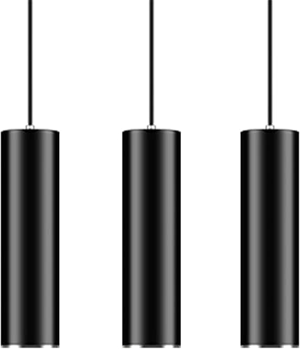 Miniatura 2 de GU10 Dia 6CM L 20CM Anillo de Plata Moderno Tubo Cilíndrico LED Lámpara Lámpara Colgante Focos para Cocina Isla Comedor Tienda Bar Counter