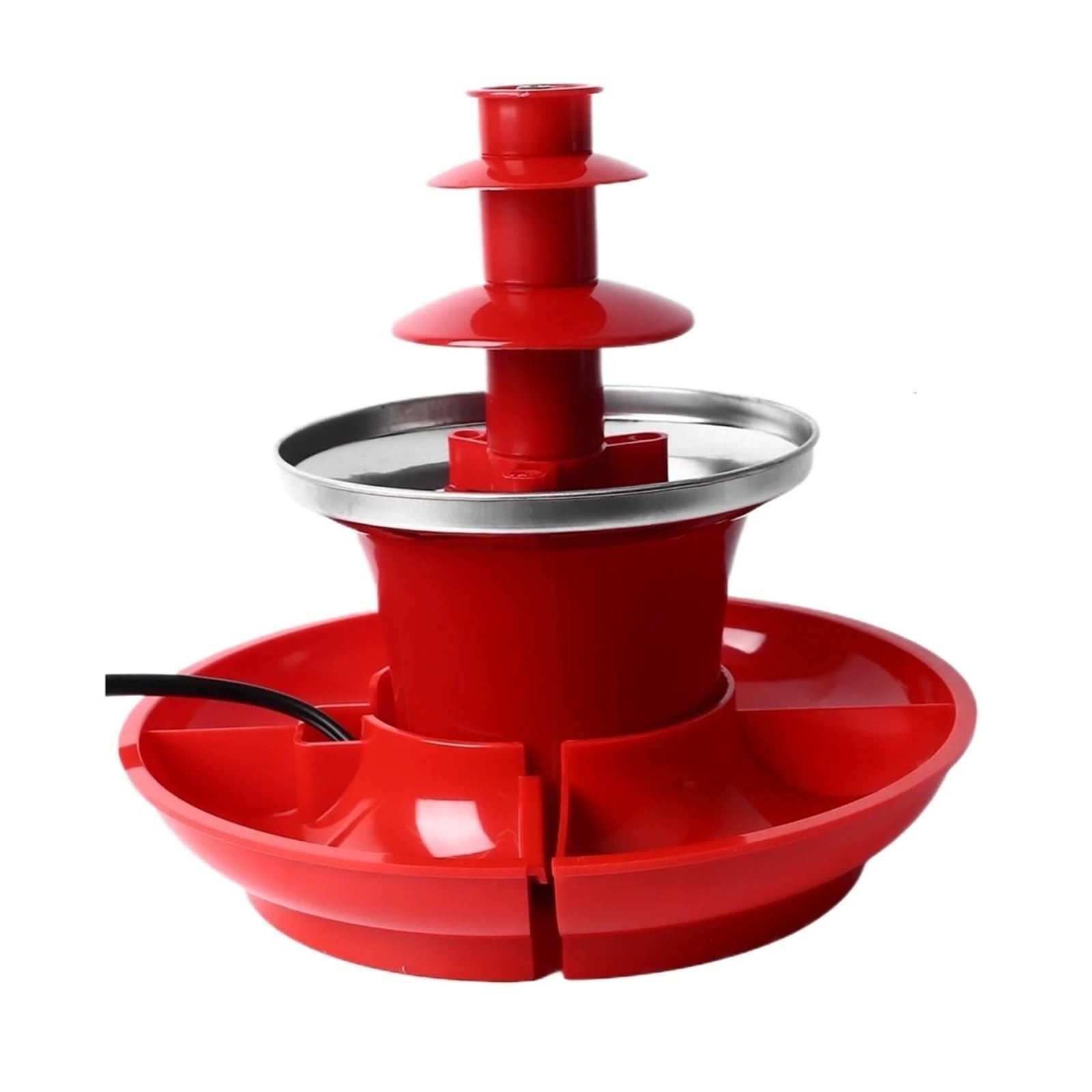 Fuente De Chocolate Máquina Tres Capas con Placa Desmontable Acero Inoxidable Alta Capacidad For Fiesta Flujo Continuo Y Suave