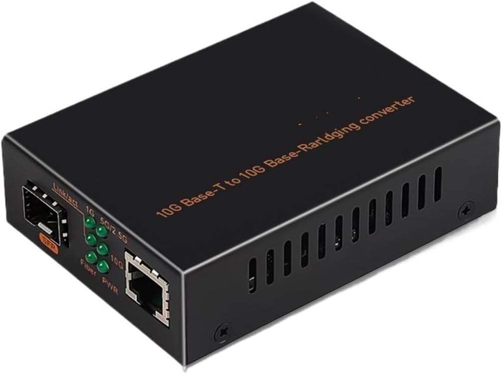 10G SFP+ LC Multimode Module Fiber to RJ45 Ethernet Media Converter Fiber Transceiver with 10G SFP+ LC Module(1PCS US Adapter)