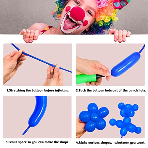 Image of Blue Long Balloons Premium 260 Twisting Animals Magic Balloons for Birthday Kids Wedding Party Supply 100pcs