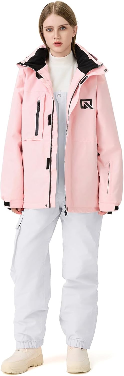 YEEFINE Women's Ski Suit Two Piece Waterproof Ski Jacket and Pants Set Outdoor Windproof Winter Snow Coat Warm Snowsuits