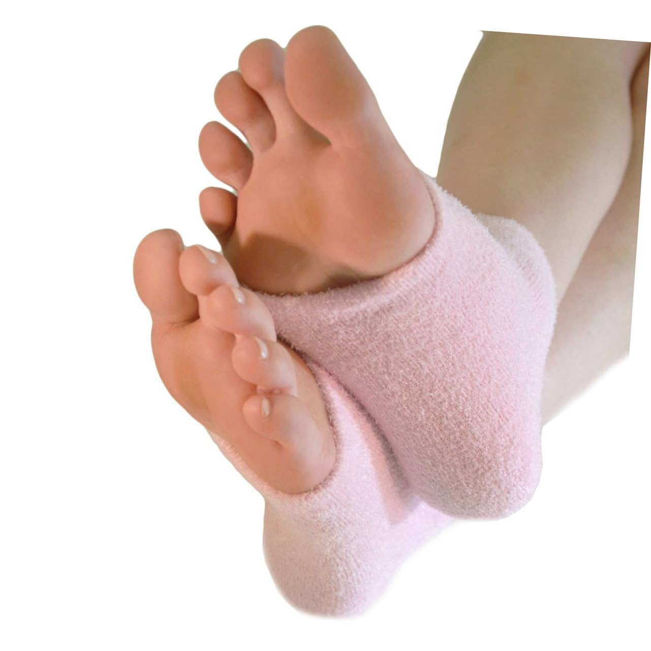 FRCOLOR 5 Toe Gel Socks Breathable Fabric Dry Cracked Skin Treatment Vitamin-enriched Heel Socks