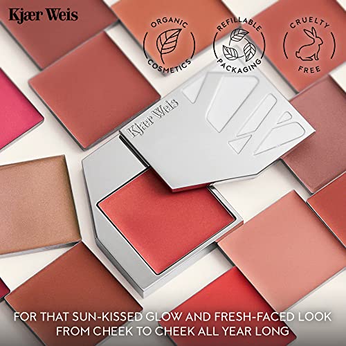 Kjaer Weis Cream Blush. Award Winning Dewy Blush Makeup. Blendable Cream Blush For Cheeks, Eyes And Lips. Long-Wearing Creme Blush Make Up. Certified-Organic, Cruelty Free Clean Makeup (Embrace) #TOP5