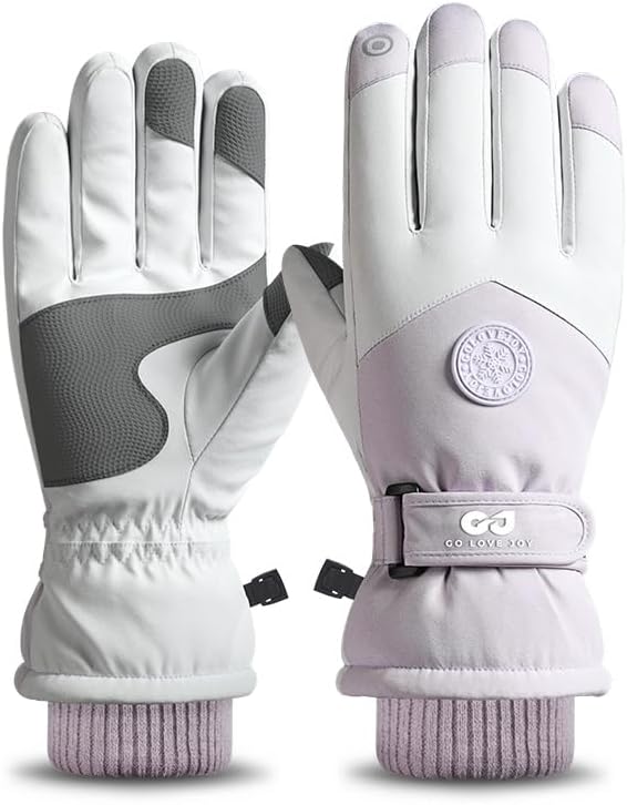 Winter Ski Gloves Women Men Youth Waterproof Anti Slip Touch Screen Hands Warm Thermal Snow Gloves for Skiing Snowboarding Running Cold Weather Work