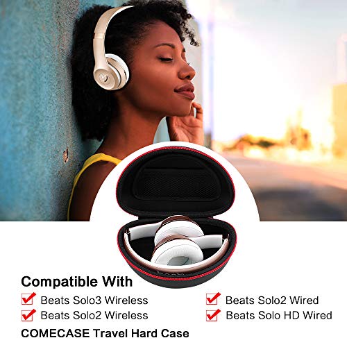 Headphone Case For Beats Solo3 / For Beats Studio3 / Beats Solo2 On-Ear Bluetooth Headphones - Black #TOP2