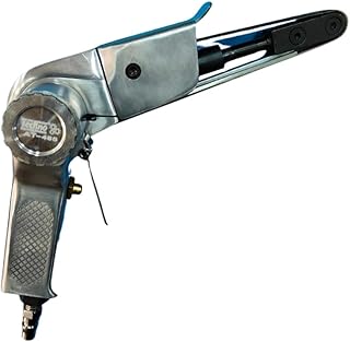 Air Powered Belt Sander | Pneumatic Grinding Tool with 2 Extra Sanding Belts (Belt size : 20mm x 520mm)