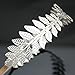 RechicGu Silver Roman Leaf Branch Dainty Bridal Hair Crown Headband Dress Boho Alice Band