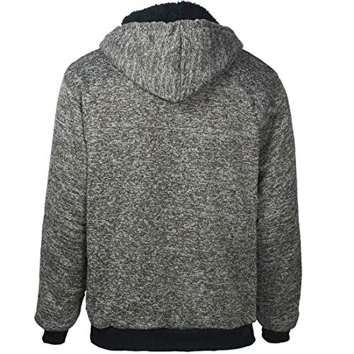 Image of Gary Com Heavyweight Sherpa Hoodies for Men, Thick Fleece Lined Full Zip Up Winter Warm Sweatshirts Work Jackets