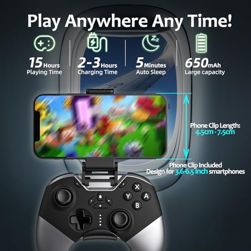Aghi Bluetooth Controller For Switch/Pc/Iphone/Android/Apple Arcade Mfi Games/Tv/Steam thumb #5