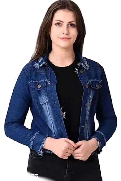 Women’s Solid Denim Casual Full Sleeve Jacket-picture-25