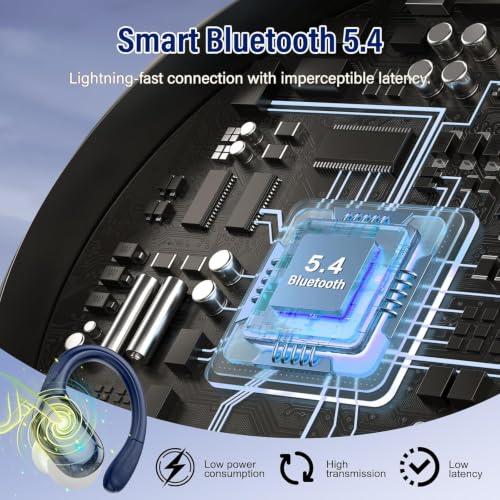 Image of 75H Sports Wireless Earbuds Bluetooth 5.4 Headphones Stereo, Dark Blue