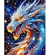 Ekuxom Dragon Diamond Art Kits for Adults, 5D Dragon Diamond Painting Kits for Adults, Full Drill...