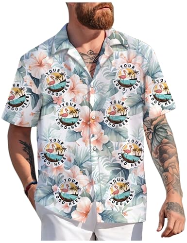 Custom Hawaiian Shirt Logo Design – Company Shirt for Retreats, Promotional Events, or Staff Uniforms
