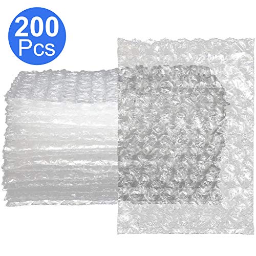 Apacali HCUS-BUBBLEPOUCHES-200-10X15-200809 200 Pcs Clear Bubble Pouches Bags 4X6 Inch, Protective Bubble Pouch, Double Walled Flush Cut Thickening Shockproof Foam Wrap Bags For Cushioning, Packing thumb #1