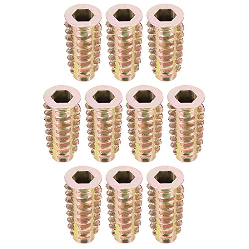 One-Day Sale: Up to 50% Off uxcell Furniture Threaded Insert Nuts Zinc Alloy M6 Internal Threads 25mm Length 10pcs