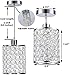 Cuaulans 3 Pack Crystal Pendant Light, Modern Chrome Kitchen Island Pendant Lighting,Cord Adjustable Bar Ceiling Hanging Lights for Kitchen Dining Room Bedroom Bar