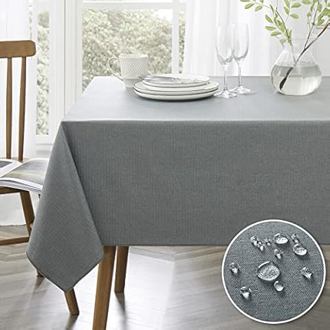 QIANQUHUI Mantel impermeable, resistente a las arrugas, diseño contemporáneo, tejido decorativo, resistente a los derrames, cubierta de mesa Cover