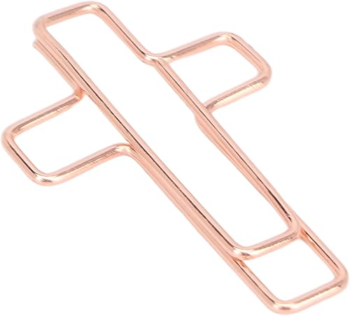 Miniatura 7 de Fdit 100 clips de papel cruzados, abrazaderas de papel de metal de oro rosa para clasificación de documentos, organización de papeleo, oficina,