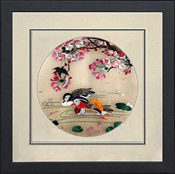 chinese silk embroidery framed