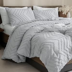 Andency King Comforter Silver Grey, Boho...