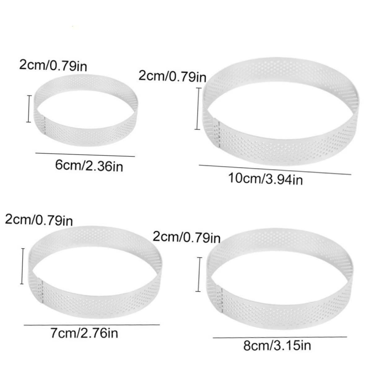 BESTYASH 1Pc Stainless Steel Mousse Cake Ring Round Baking and Pastry Tool for Cookies Ventilated Design for Easy Baking Food Grade Cutter for Home Use