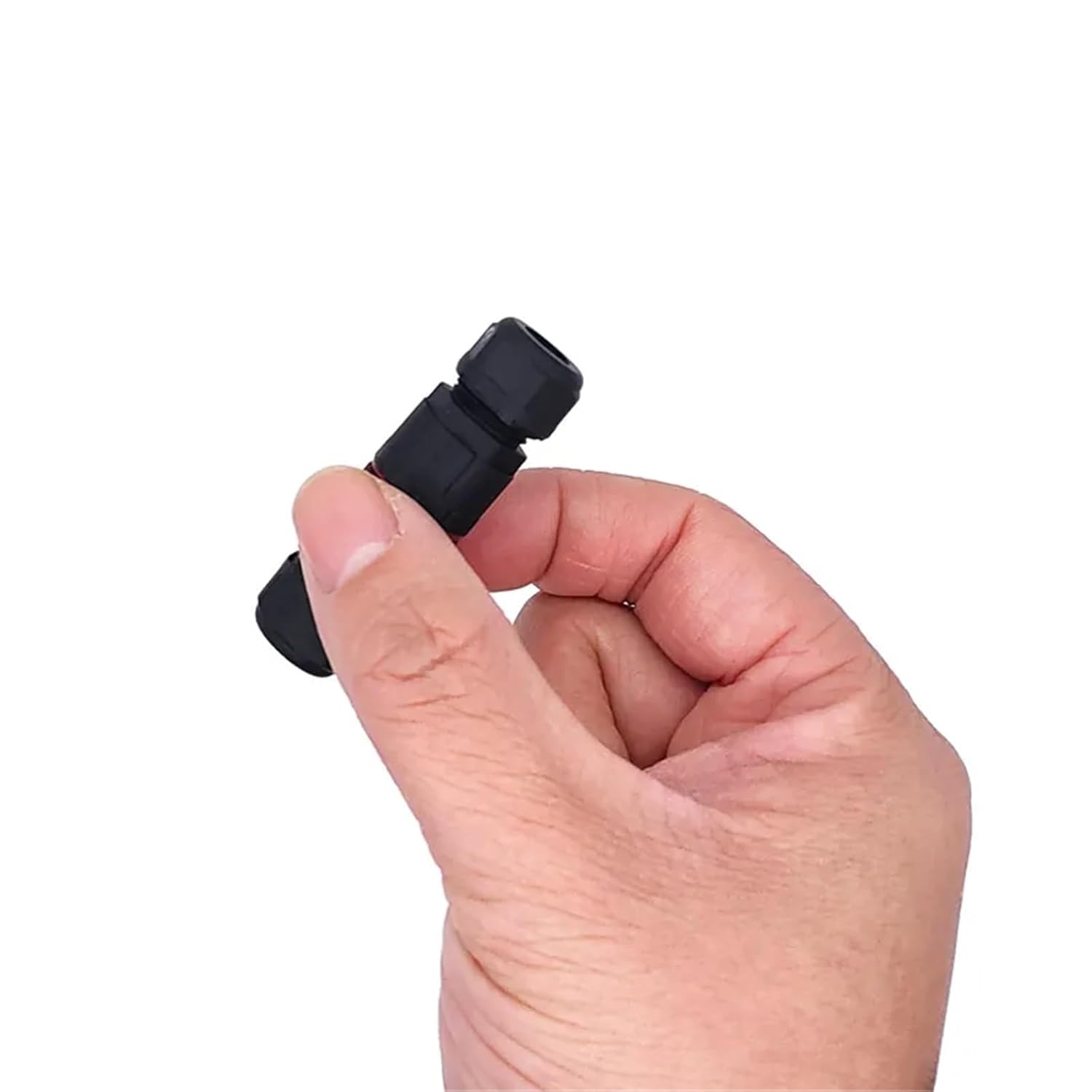 Mini IP68 Connector M12 2pins Butt Welding Free Flame Retardant Nylon Connectors 1Pcs