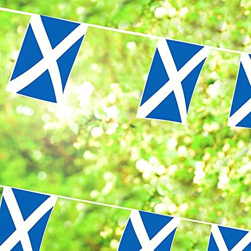 Scotland Flag Bunting - 120m 396ft - 288 Flag - Plastic all Weather Scottish Bunting Decoration for Indoor Outdoor Sporting Events, Street Parties, Festivals and Celebrations