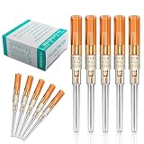 YONGDA 14G Catheter Piercing Needles 50Pcs - Thick Gauge Professional Hollow Needles, 316L Stainless Steel for Ear Nose Cartilage Piercing