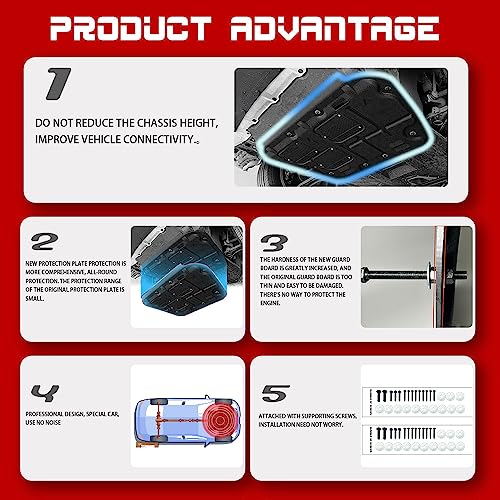 Image of Front Engine Splash Shield Fit for VW Jetta 2019 2020 2021 2022 2023 2024 Engine Case Guards Suitable for VW Jetta GLI 2019-2023 Under Engine Cover Mud Flaps Directly Replace Original One Black