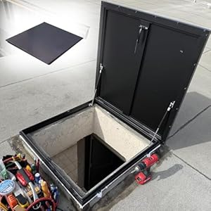 WLCGYD Stahldachluke 60x60cm/23.6x23.6in