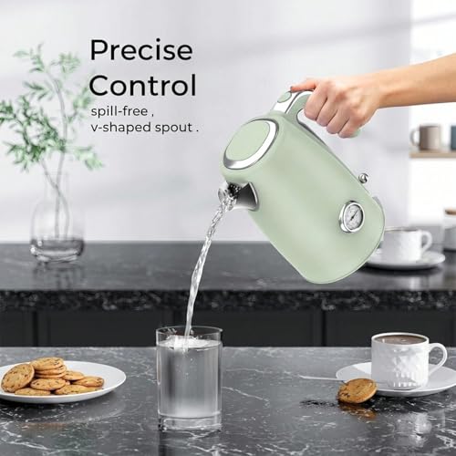 Tetera Eléctrica Inalámbrica 1.7L Acero Inoxidable Verde miniatura 2