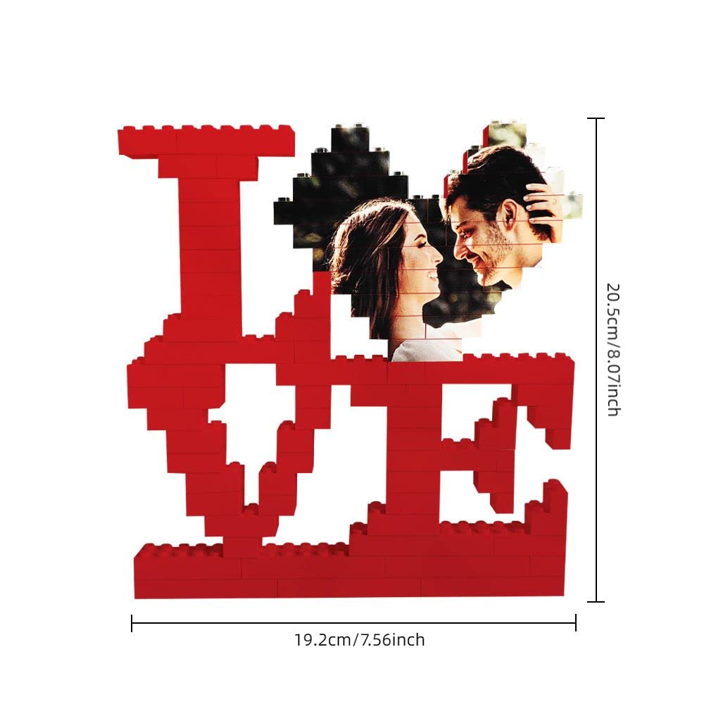 Amazon.com: Smile Lab Custom Building Brick Heart Shaped Photo
