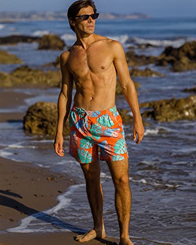 Image of maamgic Mens Swim Trunks 5 Inch with Mesh Liner Breathable for Beach