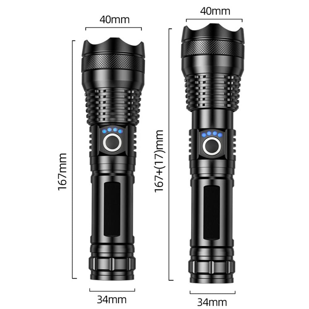 Torcia laser bianca ad alta intensità e lungo raggio, display digitale di potenza, 1200 lumen, torcia laterale COB (batterie non incluse). | Leroy Merlin