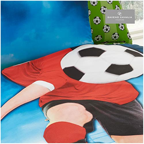 Gaveno Cavailia Kids Panel Duvet Set Football Single Children Character Bedding 2 Piece Printed Reversible Bedlinen Easy Care Bedset 1 Quilt Cover and 1 Matching Pillow Case - Image 2