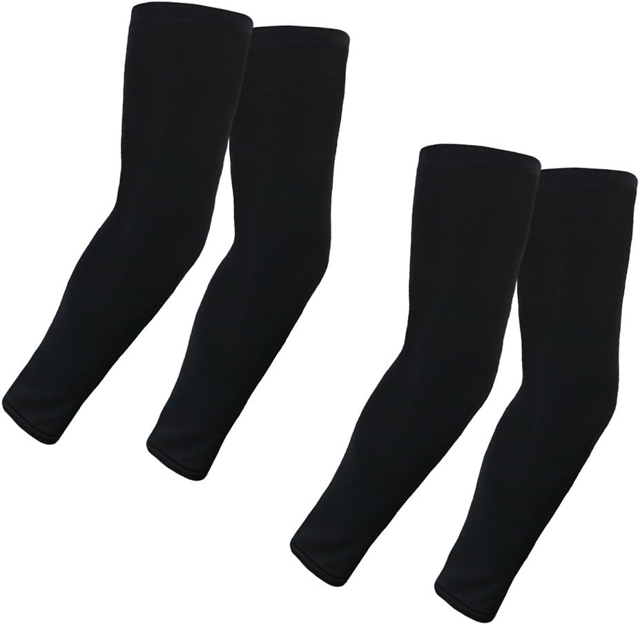 Elixir Golf (E3D-B2P) Unisex 2 Pairs of Black Cooling Arm Sleeves, Black