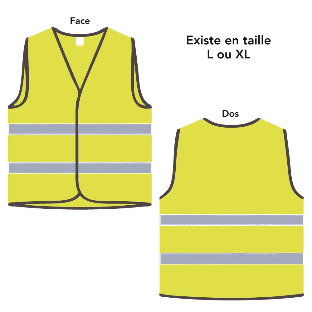 Signalétique.biz France LOT DE 1 GILET GUIDE-FILE ET 1 GILET SERRE-FILE (1xWGILET_GF + 1xWGILET_SF) -