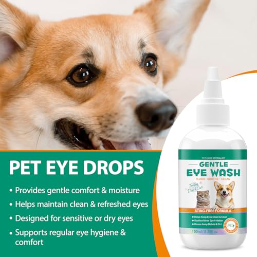 LTQXGT Pet Eye Drops for Dogs & Cats - Gentle Cat Eye Drops for Itchy, Watery Eyes - Safe Eye Wash Solution for Puppies & Kittens - 3.38 oz - Thumbnail 5