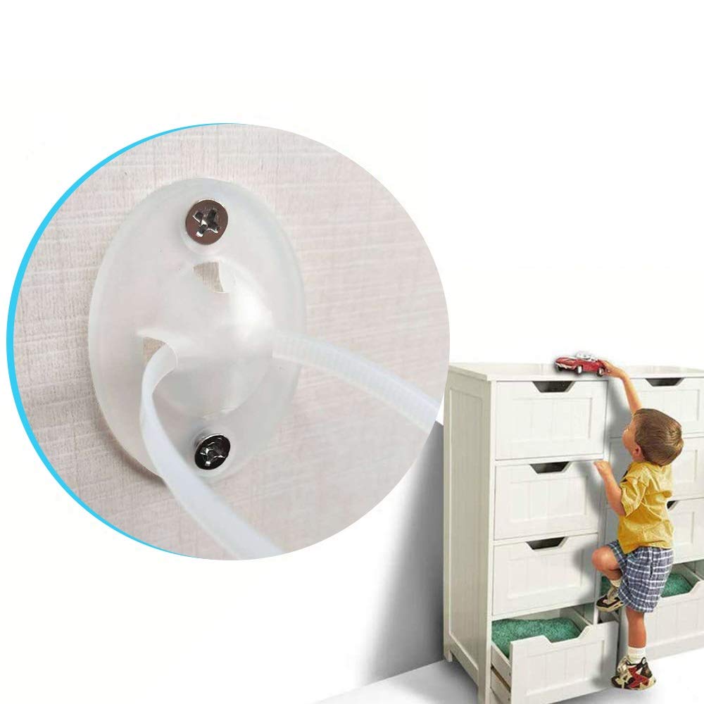 Cabinet Locks & Straps丨10 Pack Baby Proofing Anti-tip Walls Proofing Anti-tilt Furniture Anchors Kit