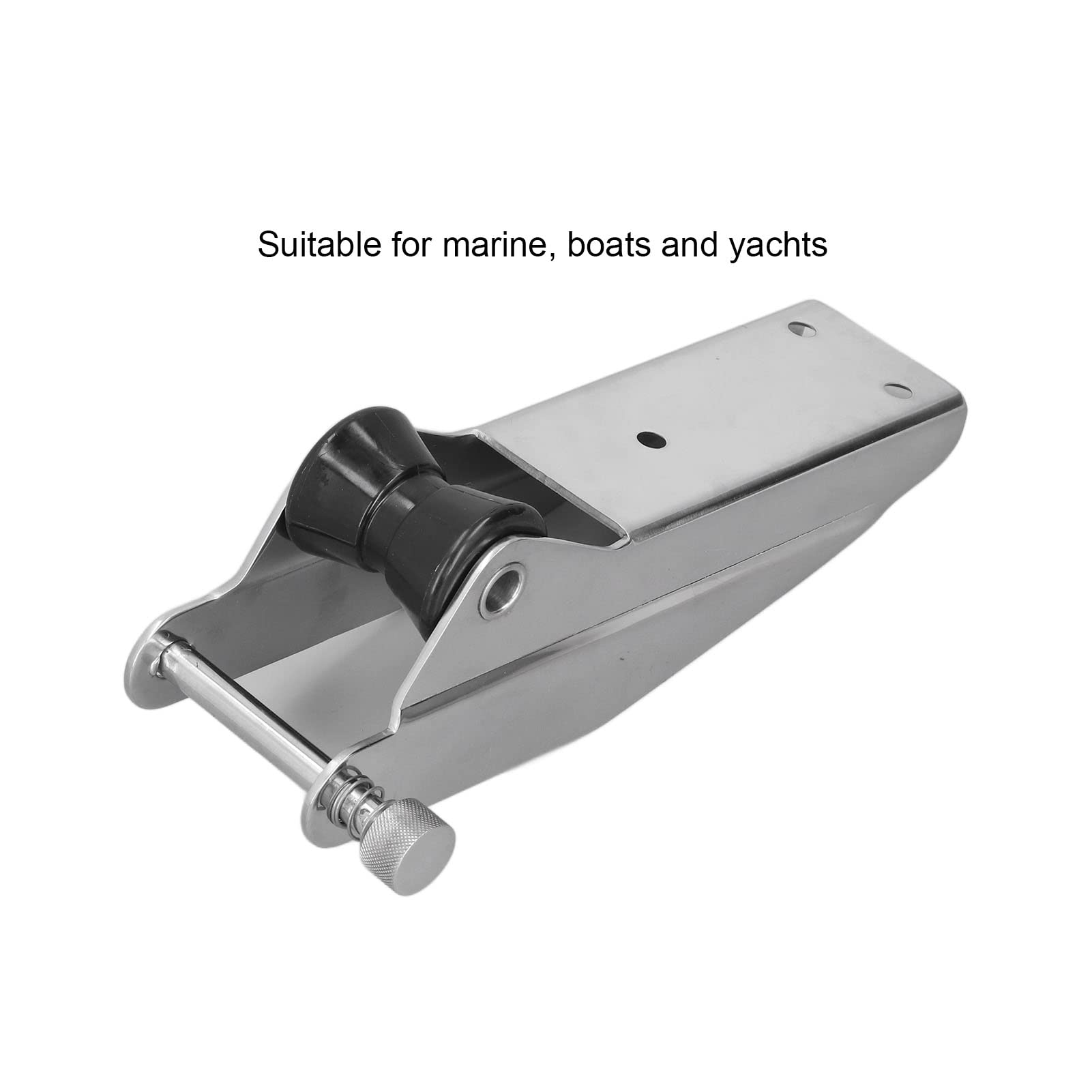 Musone di prua per ancora 230 mm Rullo di ancoraggio marino Perno caricato a molla Acciaio inossidabile 304 Passacavo in nylon nero Adatto per barche Yacht