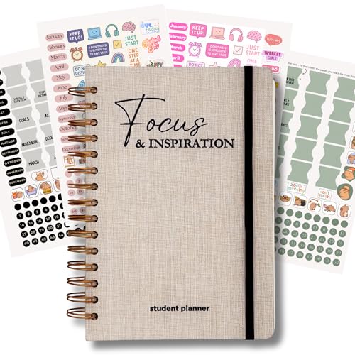 ADHD Student Planner – Undated A5 Study System for Neurodivergent Teens & College Students | Executive Function, 20+ Study Tools, Stickers | MindCastle Creations