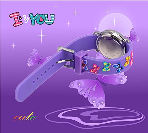 Image of Jewtme Cute Toddler Children Kids Watches Ages 3-8 Analog Time Teacher 3D Silicone Band Cartoon Watch for Little Girls Boys