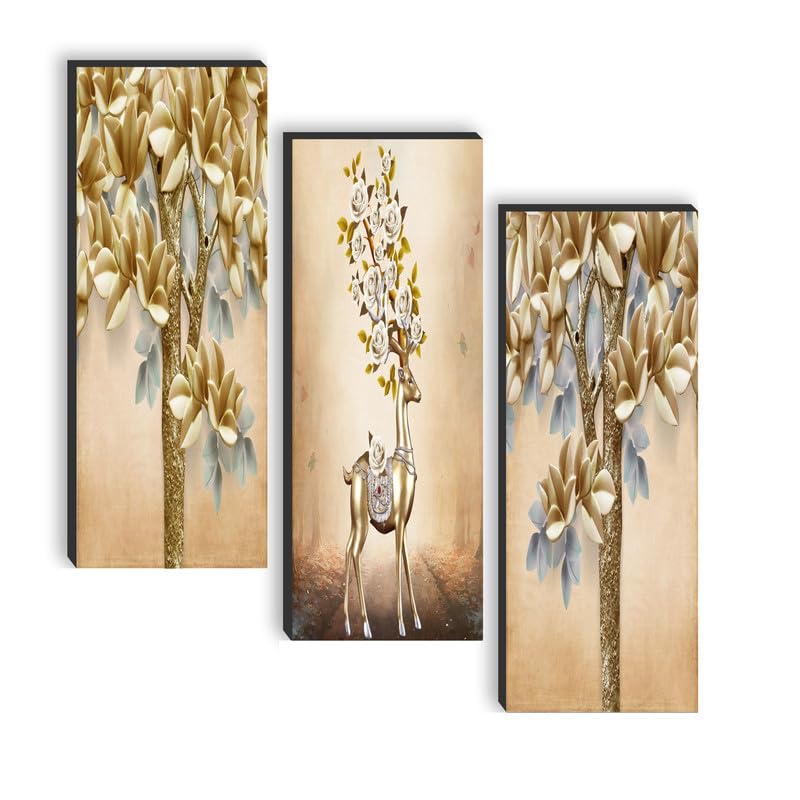 SAF paintings set of 3 Deer UV textured self adeshive wall painting for home decoration SANF-SJ88 (B0C6M51DR1) Amazon Price History, Amazon Price Tracker