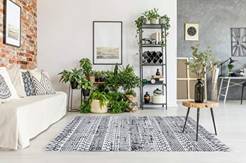 Tapis structurel Sierra crème dans une chambre ou un salon moderne rugsx - 3