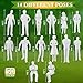 Namalu 50 Pcs 1: 50 Scale 1.38 Inch White Unpainted Mini People Figures Miniature People for Model Trains Architectural Standing and Sitting Mini Diorama Figures for Architectural Project