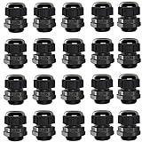 Cable Gland, Otdorpatio 20 Pack NPT 1/2' Cord Grip Cable Glands, IP68 Waterproof Adjustable 7-12mm...