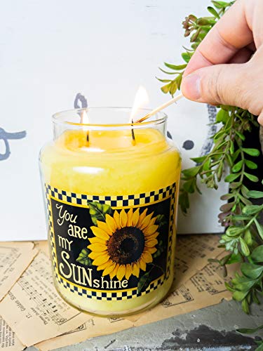 Crossroads Lemon Cookie 26Oz Jar Candle 2-Pack | You Are My Sunshine Sunflower Decor Candles Scented For The Home | Fragrance Gift Set Made In Usa #TOP6