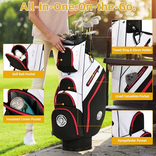Image of Shopsource 14 Way Golf Cart Bag with Molded Lock Top n Upgrade 900D Oxford