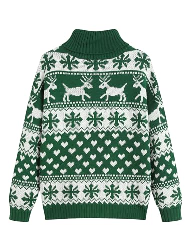 Image of ZAFUL Flower Crochet Turtleneck Sweater for Women Pullover Puff Long Sleeve Boho Knit Sweaters Trendy Knitwear Tops