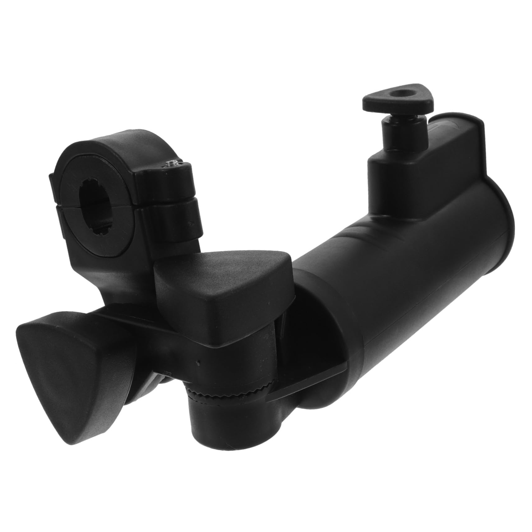 Soporte para Paraguas de Golf en Plástico Negro Ancho Interno Ajustable y Diseño Fácil de Desmontar para Carritos y Cochecitos